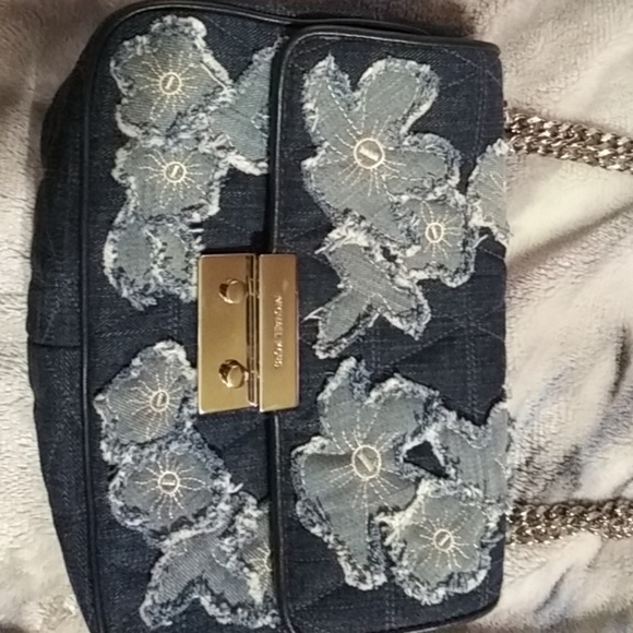 A blue jean adjust straps silver Michael kors